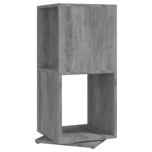 Betonszürke szerelt fa forgószekrény 34,5x34,5x75,5 cm