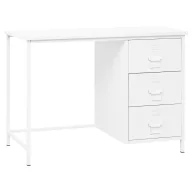   Fehér acél ipari stílusú íróasztal fiókokkal 105 x 52 x 75 cm