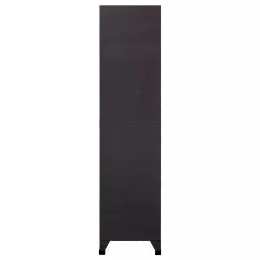 Antracitszürke acél zárható szekrény 90 x 45 x 180 cm