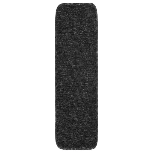 15 db antracit négyszögű csúszásmentes lépcsőszőnyeg 75 x 20 cm