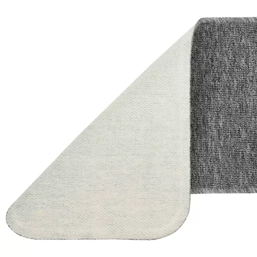 15 db szürke négyszögű csúszásmentes lépcsőszőnyeg 75 x 20 cm
