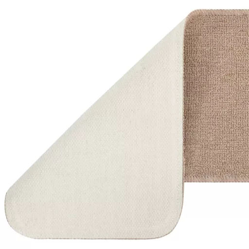15 db bézs négyszögű csúszásmentes lépcsőszőnyeg 60 x 25 cm