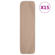   15 db bézs négyszögű csúszásmentes lépcsőszőnyeg 75 x 20 cm