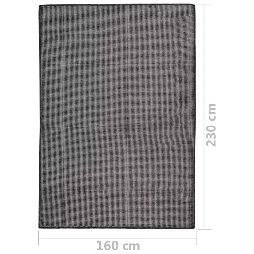 Szürke lapos szövésű kültéri szőnyeg 160 x 230 cm