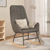 Világosszürke szövet hintaszék