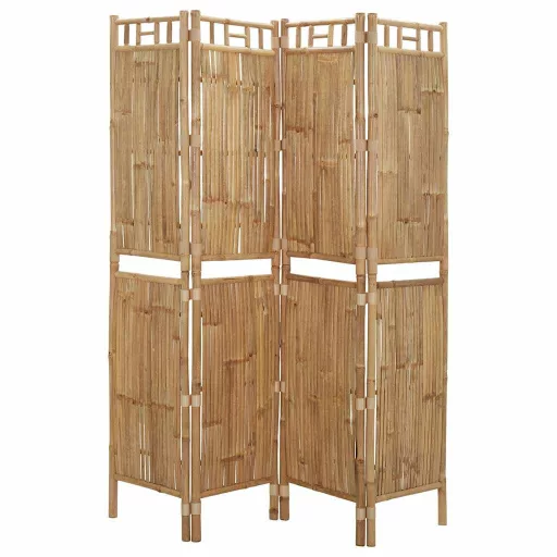 4 paneles bambusz térelválasztó 160 x 180 cm