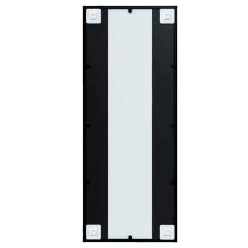 Fekete fém fali tükör 100 x 40 cm