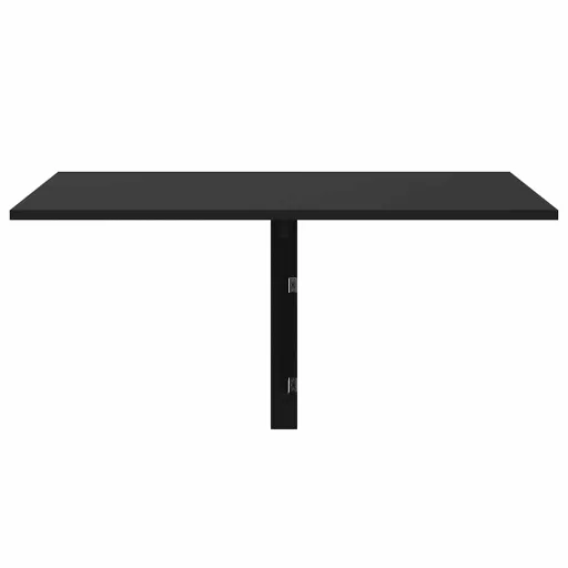 Fekete szerelt fa összecsukható fali asztal 100x60x56 cm
