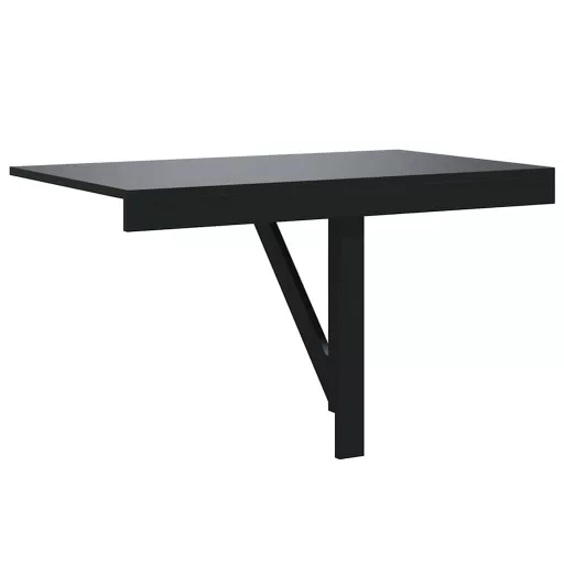 Fekete szerelt fa összecsukható fali asztal 100x60x56 cm