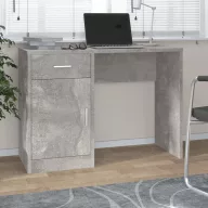   Betonszürke faanyag fiókos/rekeszes íróasztal 100x40x73 cm
