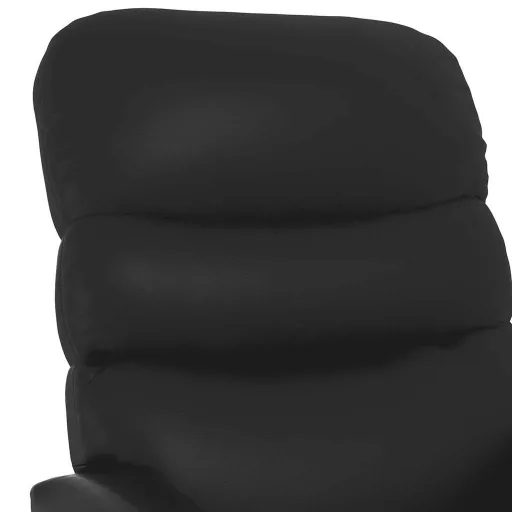 Fekete műbőr masszázsfotel