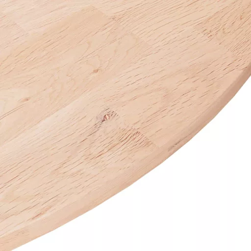 Kerek kezeletlen tömör tölgyfa asztallap Ø70 x 1,5 cm