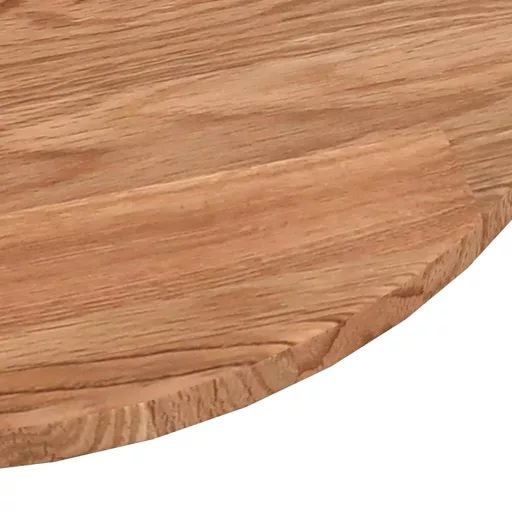 Világosbarna kezelt tömör tölgyfa kerek asztallap Ø30x1,5 cm