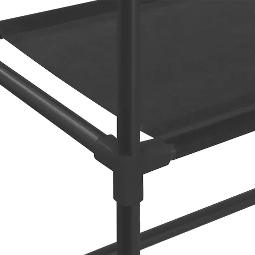 2 szintes fekete vas mosógép feletti tárolóállvány 69x28x143 cm