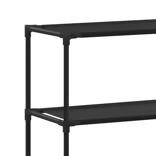 2 szintes fekete vas mosógép feletti tárolóállvány 69x28x143 cm