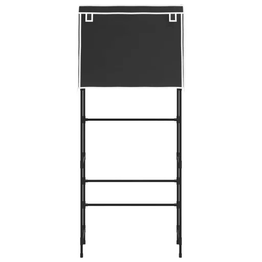 2 szintes fekete mosógép feletti tárolóállvány 71x29,5x170,5 cm
