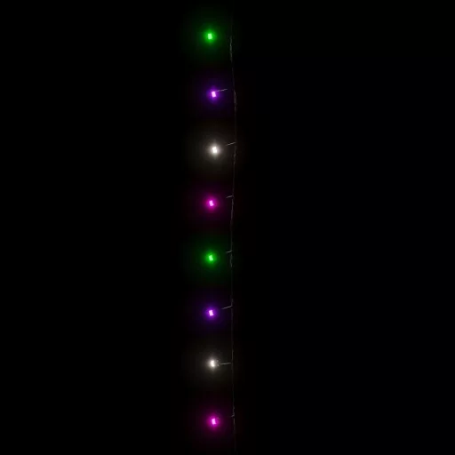 Színes pasztell fényű PVC LED-füzér 150 LED-el 15 m