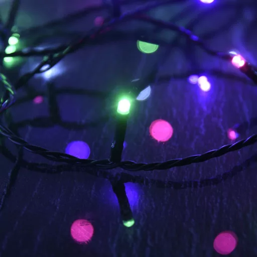 Színes pasztell fényű PVC LED-szalag 600 LED-del 60 m