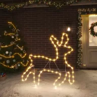   Meleg fehér karácsonyi rénszarvasfigura 72 LED 57 x 55 x 4,5 cm