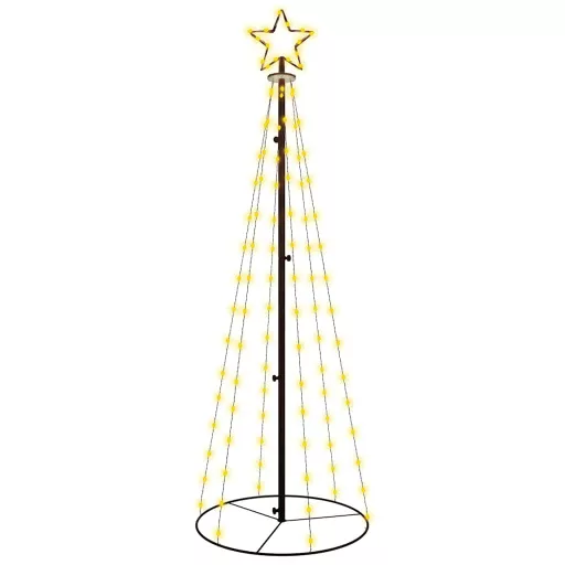 Kúp alakú karácsonyfa 108 meleg fehér LED-del 70 x 180 cm
