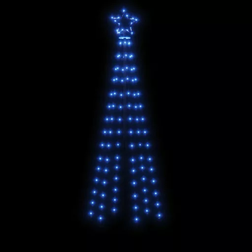 Kúp alakú karácsonyfa 108 kék LED-del 70 x 180 cm
