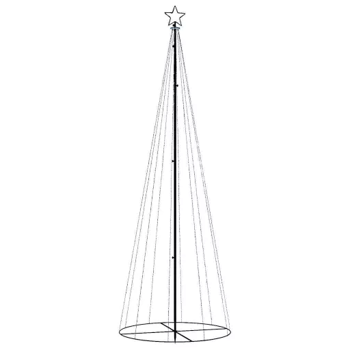 Kúp alakú karácsonyfa 310 meleg fehér LED-del 100 x 300 cm