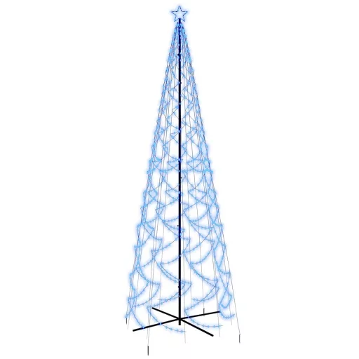 Kúp alakú karácsonyfa 1400 kék LED-del 160x500 cm