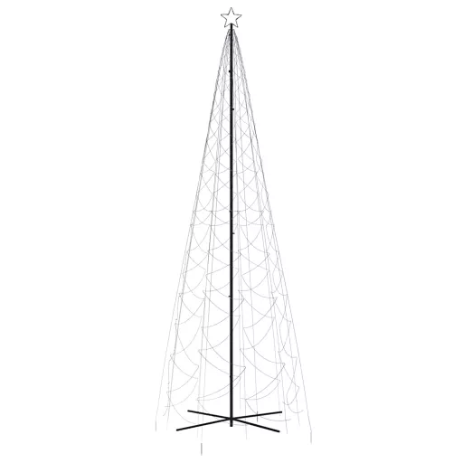 Kúp alakú karácsonyfa 1400 kék LED-del 160x500 cm