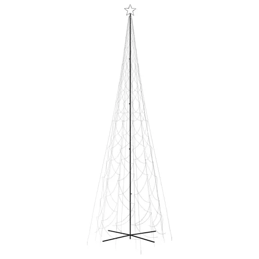 Kúp alakú karácsonyfa 3000 hideg fehér LED-del 230 x 800 cm