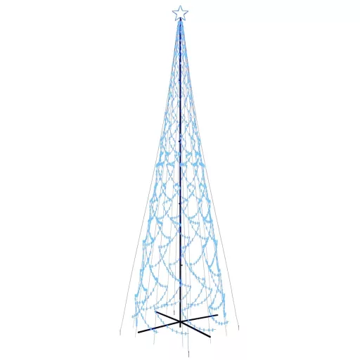 Kúp alakú karácsonyfa 3000 kék LED-del 230 x 800 cm