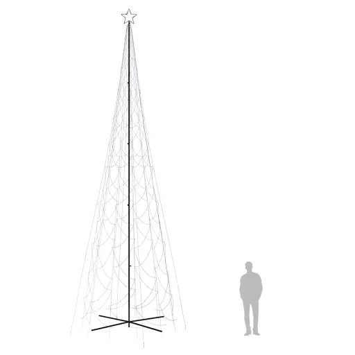 Kúp alakú karácsonyfa 3000 kék LED-del 230 x 800 cm