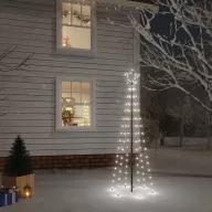   Hideg fehér fényű karácsonyfa tüskével 108 LED-del 180 cm
