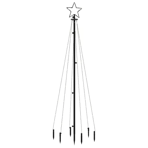 Színes fényű karácsonyfa tüskével 108 LED-del 180 cm