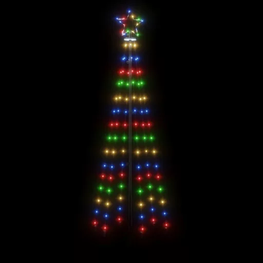 Színes fényű karácsonyfa tüskével 108 LED-del 180 cm