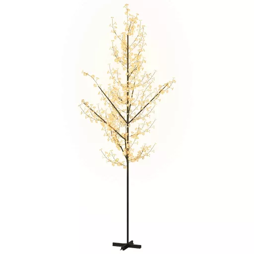 LED-es cseresznyevirágfa 672 meleg fehér LED-del 400 cm