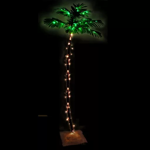 LED-es pálmafa 96 meleg fehér LED-del 180 cm
