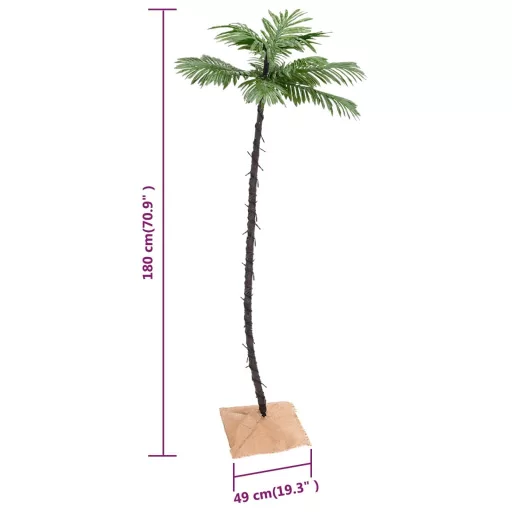 LED-es pálmafa 96 meleg fehér LED-del 180 cm