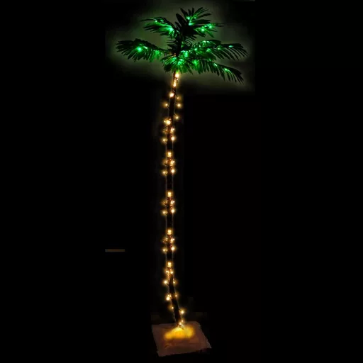 LED-es pálmafa 136 meleg fehér LED-del 220 cm