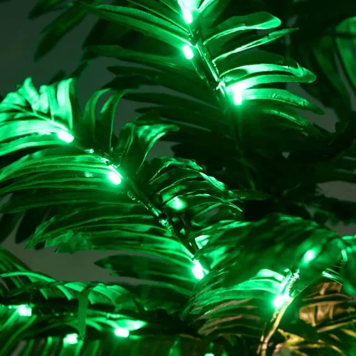 LED-es pálmafa 136 meleg fehér LED-del 220 cm