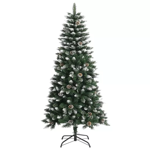 Zöld PVC műkarácsonyfa állvánnyal 120 cm
