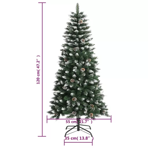 Zöld PVC műkarácsonyfa állvánnyal 120 cm