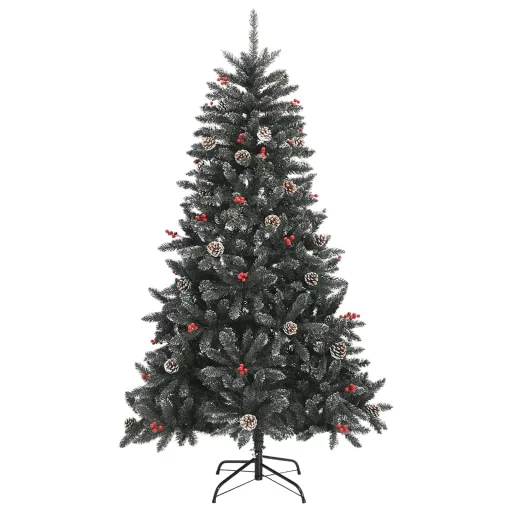 Zöld PVC műkarácsonyfa állvánnyal 150 cm