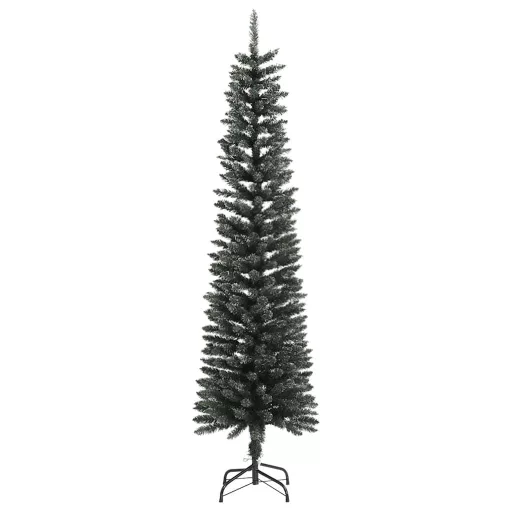 Zöld PVC vékony műkarácsonyfa állvánnyal 180 cm