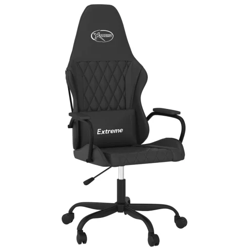Fekete műbőr masszázs gamer-szék