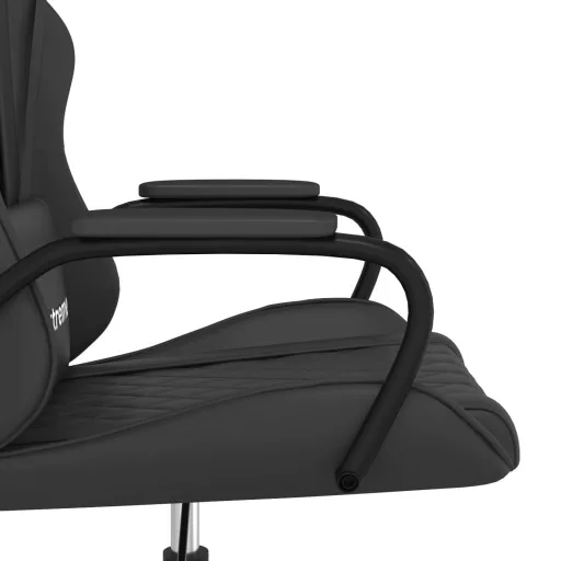 Fekete műbőr masszázs gamer-szék