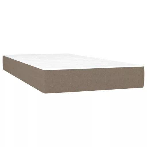 Tópszínű szövet zsebrugós ágymatrac közepes keménységű 100x200x20 cm