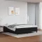 Fekete műbőr zsebrugós ágymatrac közepes keménységű 160x200x20 cm