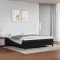 Fekete műbőr zsebrugós ágymatrac közepes keménységű 180x200x20 cm