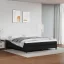 Fekete műbőr zsebrugós ágymatrac közepes keménységű 180x200x20 cm