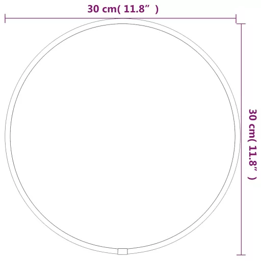 Arany falitükör Ø 30 cm Kerek